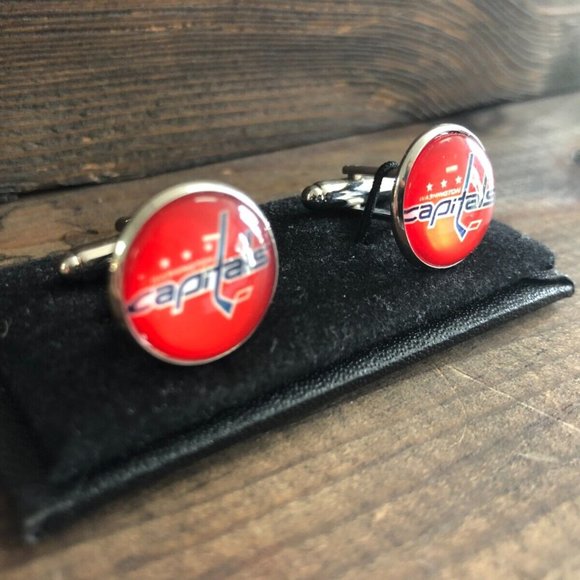 CUFFLINKS for formal shirt WASHINGTON CAPITOLS  NHL HOCKEY Cuff Links Prom Groom - Picture 7 of 11